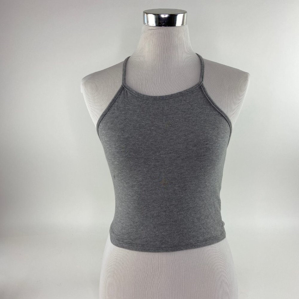 Brandy Melville Gray Cropped Tank top Halter
